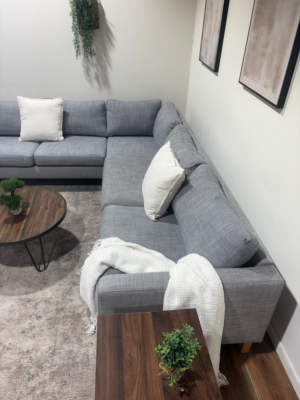 Gray IKEA Left-L Sectional