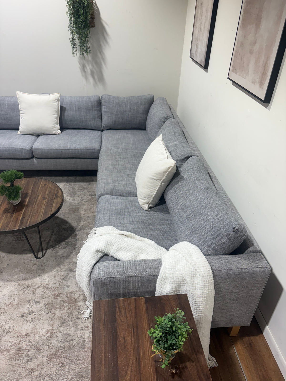Gray IKEA Left-L Sectional