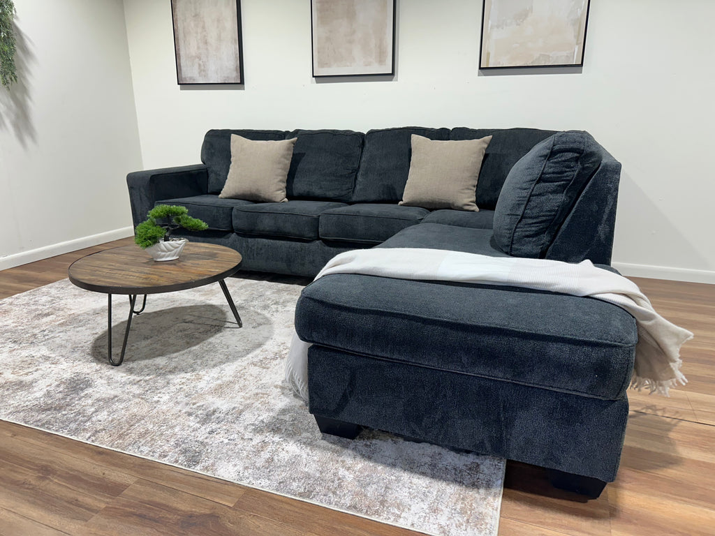 Black/Blue Ashley Brand Sectional