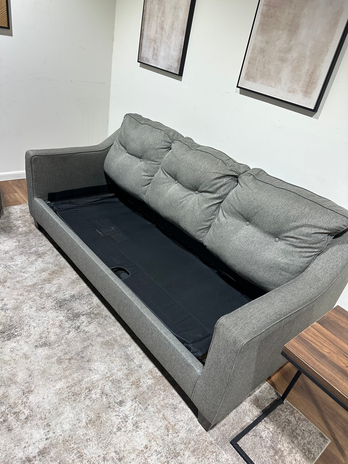 Gray Sleeper Sofa w/ Queen Bed