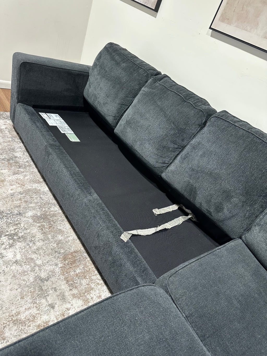 Black/Blue Ashley Brand Sectional