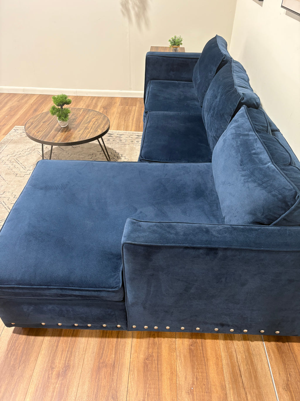 Blue Velvet Sectional