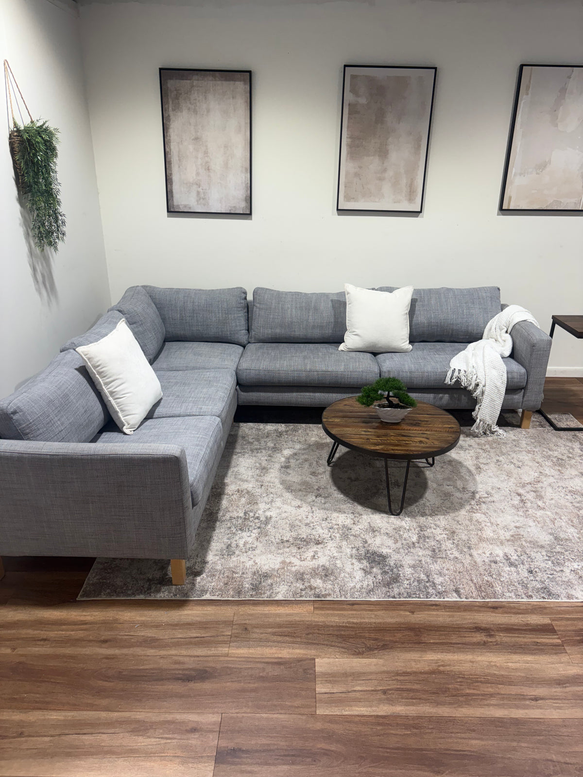 Gray IKEA Left-L Sectional