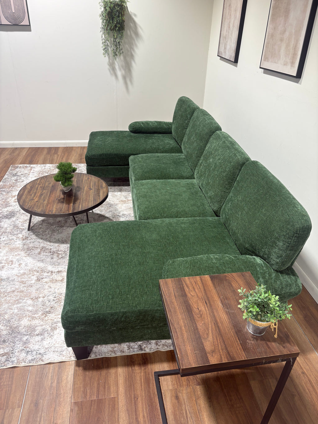 Green Velvet Sectional