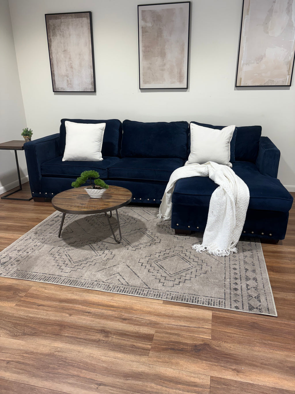 Blue Velvet Sectional