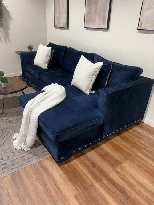 Blue Velvet Sectional