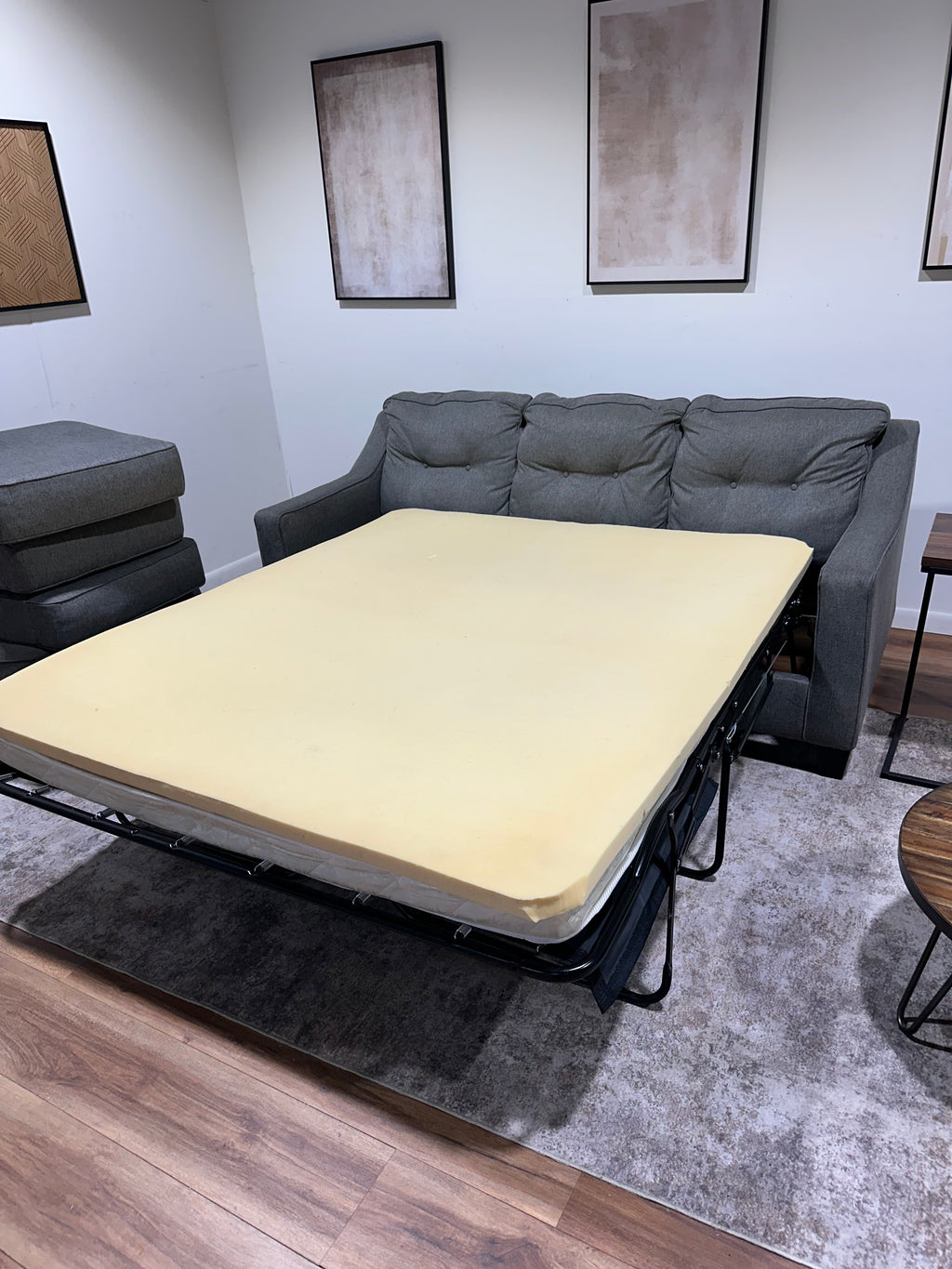 Gray Sleeper Sofa w/ Queen Bed