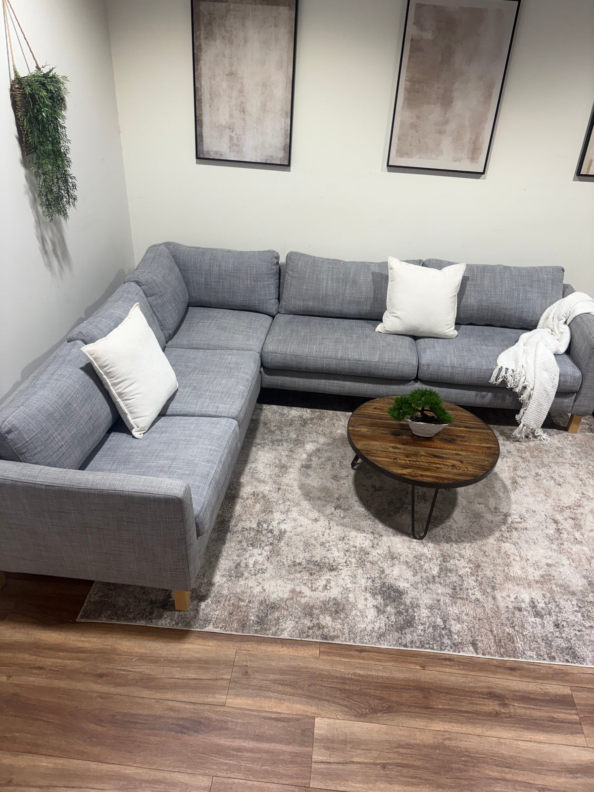 Gray IKEA Left-L Sectional