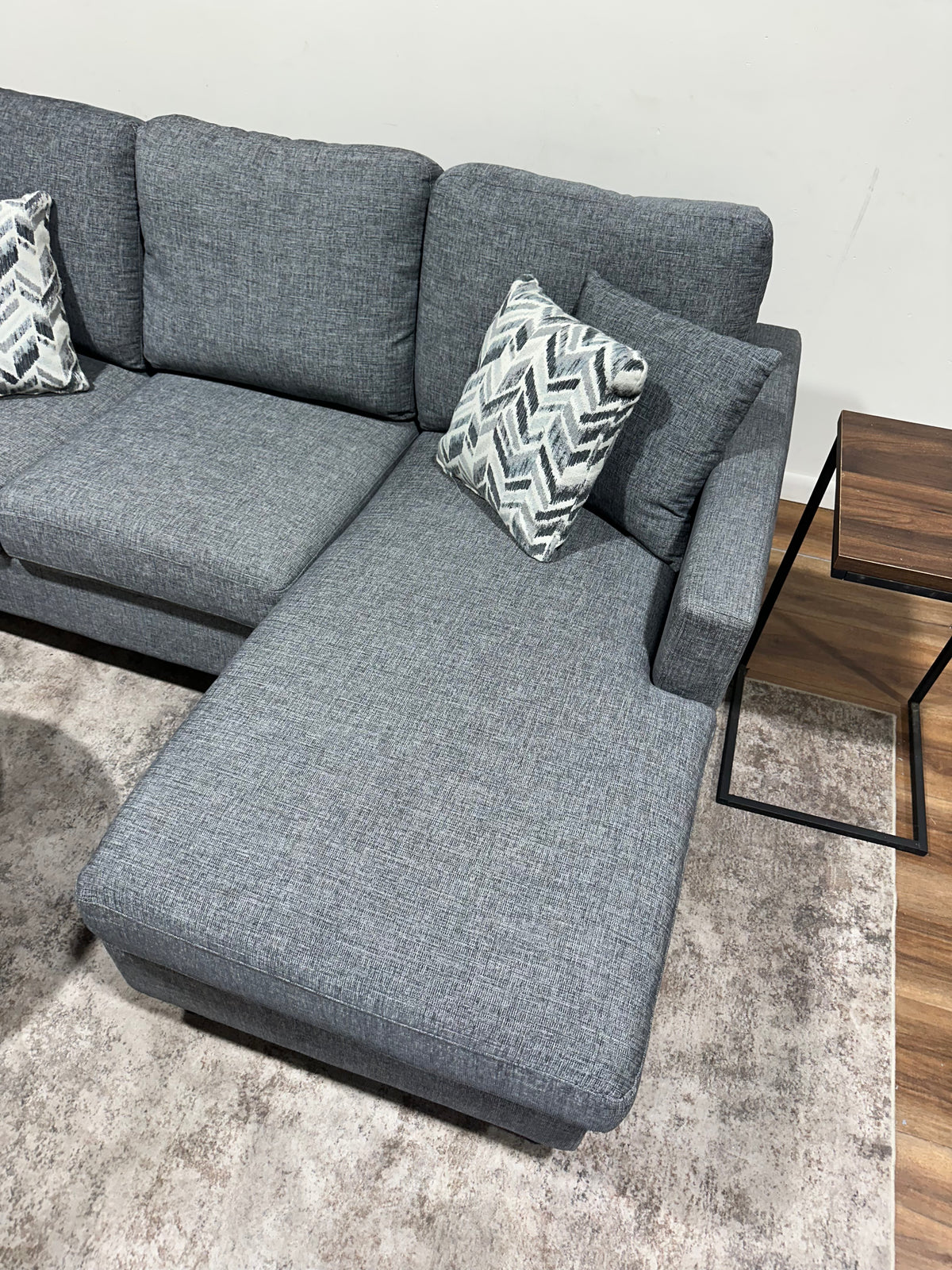 Gray Living Spaces Reversible Sectional