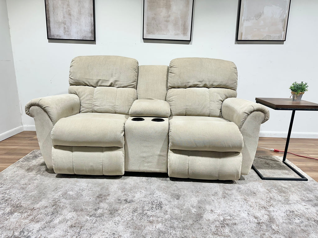 Tan Ashley Evereast Pass Electric Reclining Couch