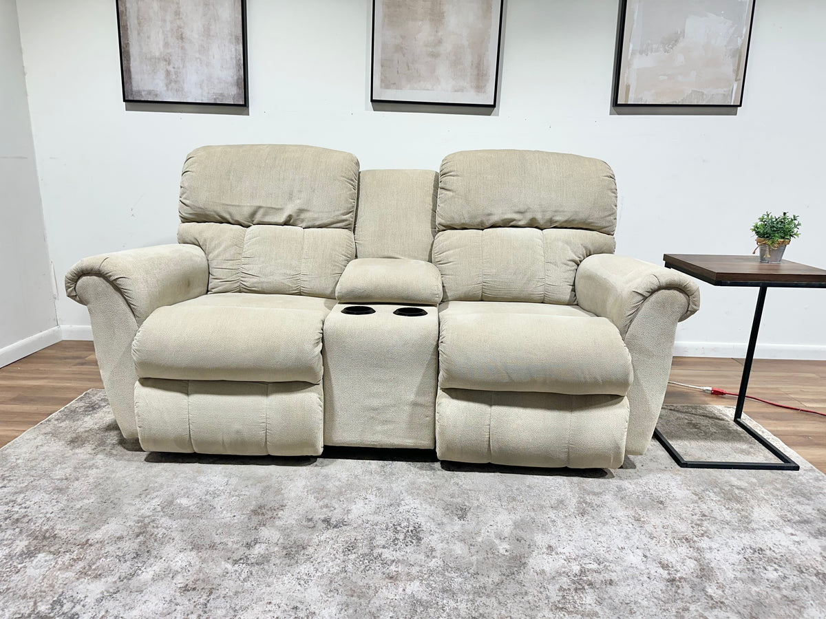 Tan Ashley Evereast Pass Electric Reclining Couch