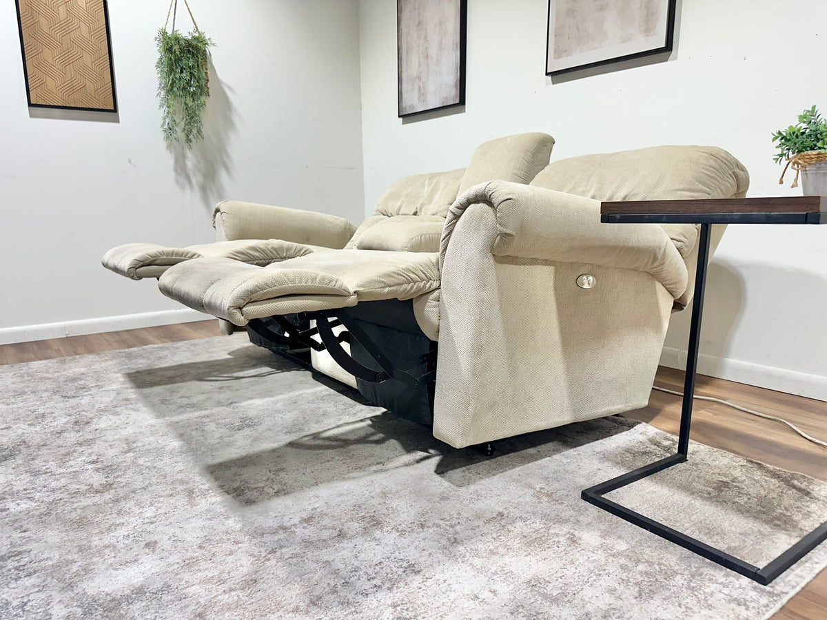 Tan Ashley Evereast Pass Electric Reclining Couch