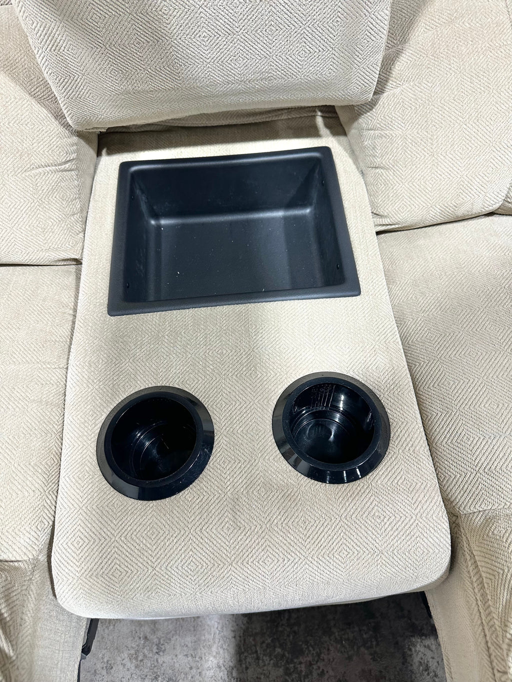 Tan Ashley Evereast Pass Electric Reclining Couch
